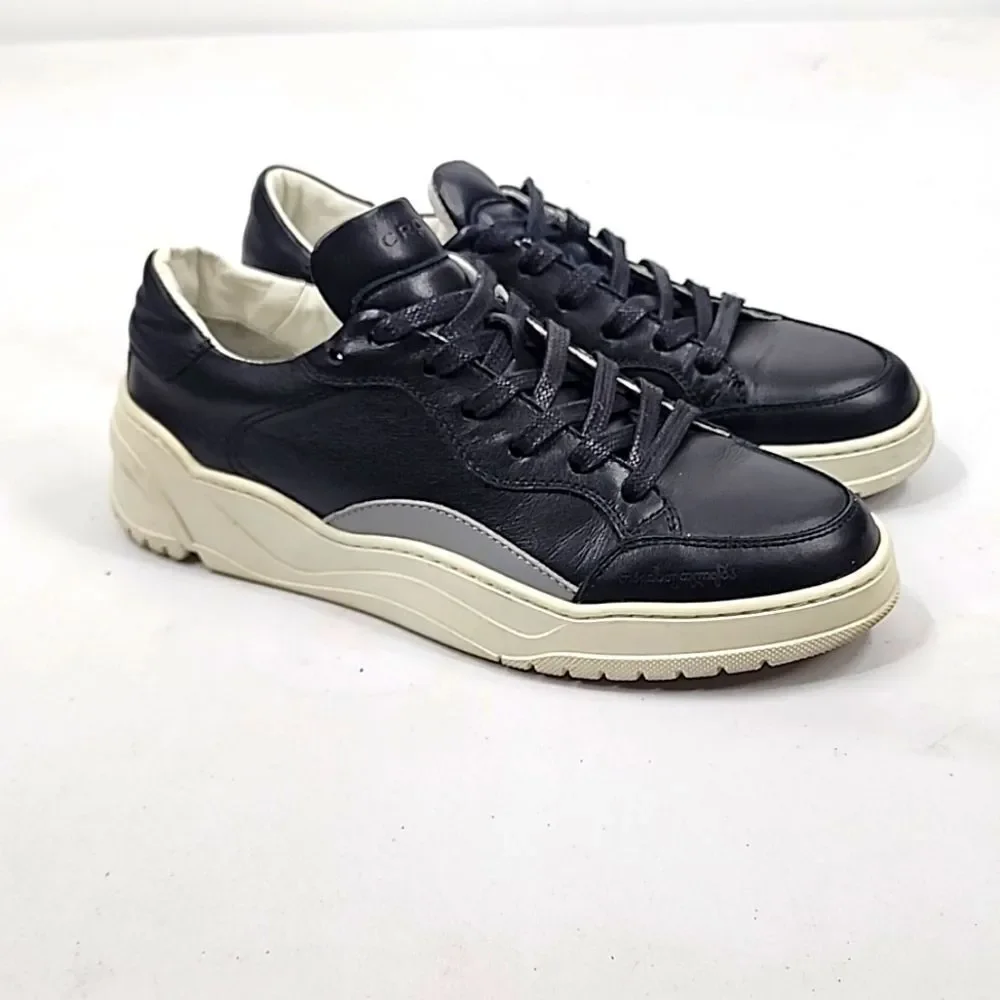 CROSTY Onda Black Gray Leather Sneaker 37 6